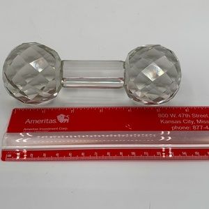 Large cut glass knife rest